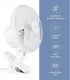 Air-Cooling 6-Inch Clip on Fan, 360° Rotation, Two Speed Portable Desk Fan with Strong Clamp Grip for Quiet Operation