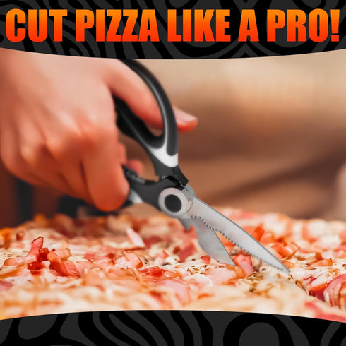 Kitchen Shears for Food, Heavy Duty Kitchen Scissors with Cover, Rust-Resistant Utility Scissors for Fish, Meat,