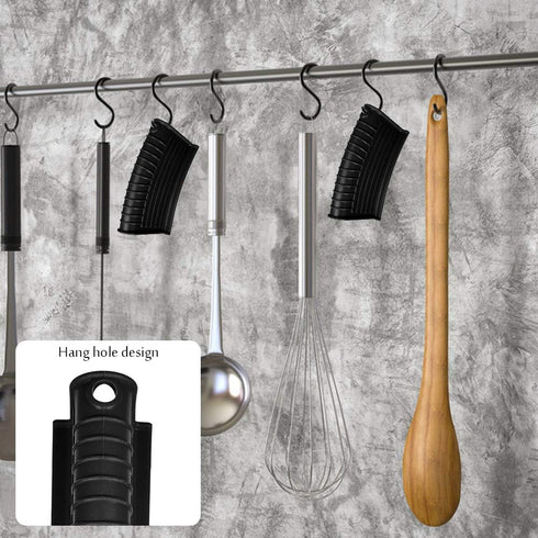 Silicone Assist Handle Holder, Hot Skillet Handle Covers for Cast Iron Skillets, Non-Slip Heat Resistant Pan Grip