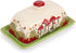 Ceramic Mushroom Butter Dish with Lid for Countertop, Large Covered Butter Tray (White & Red Mushroom)