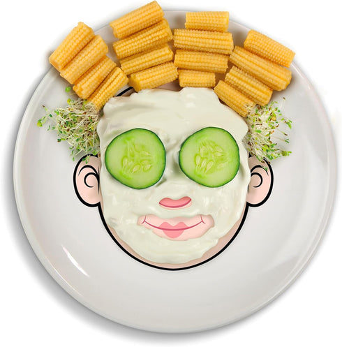 Ms. Food Face Kids' Dinner Plate - Fun Ceramic Design