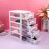 Toyvian Drawer Dividers Drawer Desktop Storage Unit, Cabinet Plastic Drawer Type, Storage Case Organizer, Five- layer Clear Drawers, Plastic Medium Storage Tower White Craft by Toyvian