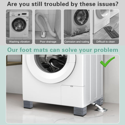 Anti Vibration Pads for Washing Machine Foot Pads, Washer and Dryer Pedestals for Shock and Noise Cancelling, Washing Machine Support