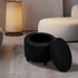 2-Piece Round Ottoman Cover with Storage Stretch Stool Slipcover Soft Footstool Protector Covers Removable Washable