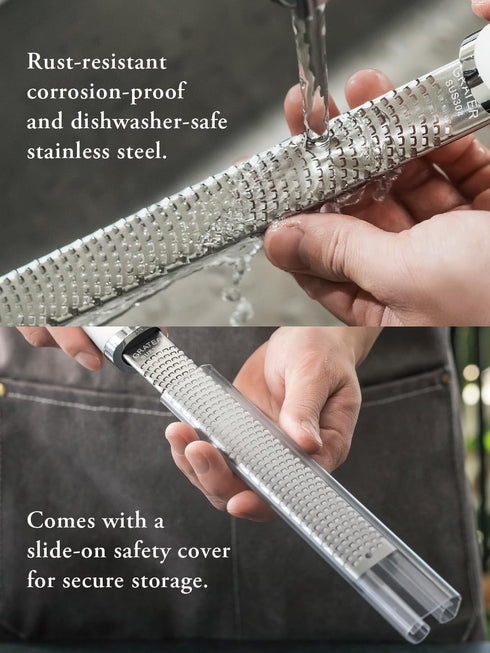 OROSSO Grater, Lemon Zester Cheese Grater, Cheese Shavings, Parme Cheese, Ginger, Garlic, Zester Grater (white)