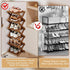Closet Colors,6 Comeon Bamboo Shoe Rack, Foldable Vertical Shoe Rack for Front Door Entrance Narrow Shoe Organizer
