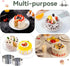 Uncle Jack 4 Pieces Round Cake Ring Molds - Stainless Steel Cake Ring Mold with Pusher for Baking Pastry, Mousse