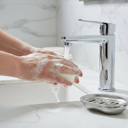 Chandler Stainless Steel Soap Dish for Shower & Bathroom Sink Heavy Duty Metal Soap Holder, Hanging Soap Holder