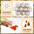 3 oz 30 Pack BIGIVACA Mini Honey Jars - Hexagon Glass Jars with Wood Dippers, Gold Lids, Bee Pendants, Jutes, Stickers