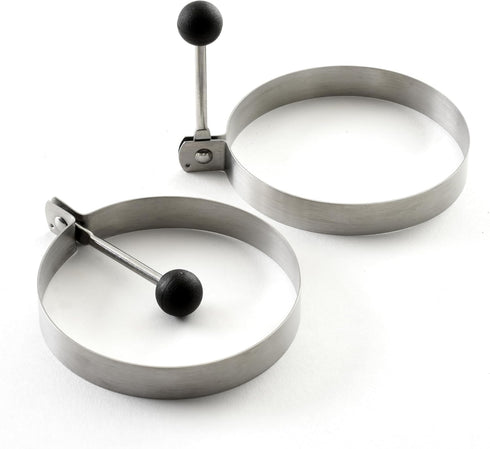 Norpro Stainless Steel Round Egg/Pancake Rings, 3.75", Silver
