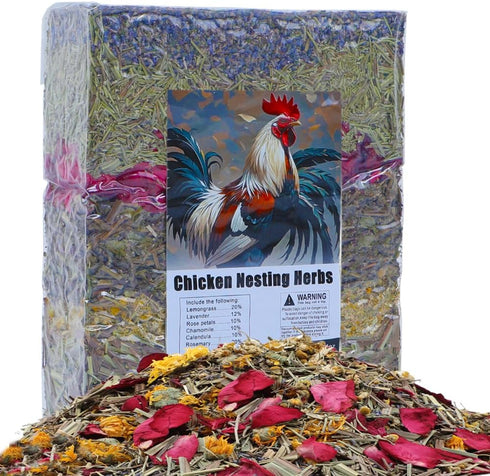 HSJZYDSM 42 oz Chicken Nesting Herbs Flowers Vacuum-Packed,2.6 lb Premixed 7 Dried Herbs