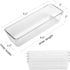LotFancy Clear Drawer Organizers, 8 Pack, 9.2''×3''×2'' Plastic Storage Tray for Utensil, Cutlery in Kitchen, Bathroom, Cabinet Drawer, Desk, Makeup Storage Bin Divider by LotFancy