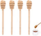 Wooden Honey Mixing Stirrer, 4Pcs 6.3 Inch Honey Dipper Sticks Honey Spoon