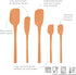 Tovolo 5-Piece Spatula Silicone Utensil Set (Apricot): Spatula, Spoonula, Jar Scraper, Mini Spatula, and Mini Spoonula by Tovolo