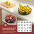 2 Counter 2 Counter Sevenblue Tier Large Fruit Basket for Kitchen with Banana Hangers, Metal Stackable Fruit Bowl