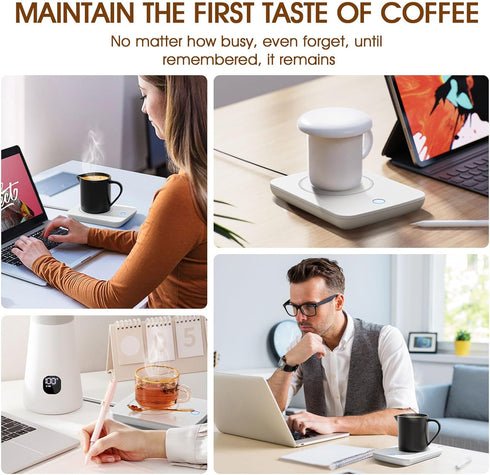 Misby Mug Warmer, Coffee Warmer for Desk Auto Shut Off Coffee Lovers Gift Ideas, Smart Coffee Cup Warmer