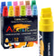 12 Vibrant Colors Jumbo Acrylic Paint Markers, 15MM Graffiti Markers, Waterproof Jumbo