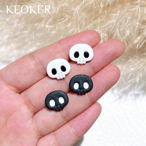 KEOKER Halloween Polymer Clay Cutters - 10 Shapes for Earrings, Pumpkin Clay Cutter for Halloween