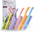 hecef 6 Pieces Colorful Kitchen Knife Set with Covers, Stainless Steel Non-Stick Cooking Knives Including Paring,