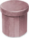 Phantoscope Storage Ottoman Round15 Inch, Velvet Folding Storage Boxes Footrest Foot Ottoman