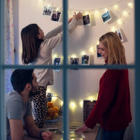 Dopheuor LED Fairy Clip String Lights, Photo Clip String Lights, Battery Operated for Gifts, Patio, Christmas, Wedding,