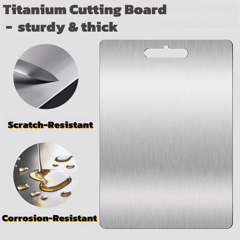 HayBaroda Titanium Cutting Board Pure Cutting Board for Kitchen Food-Grade Chopping Board for Meat, Vegetables