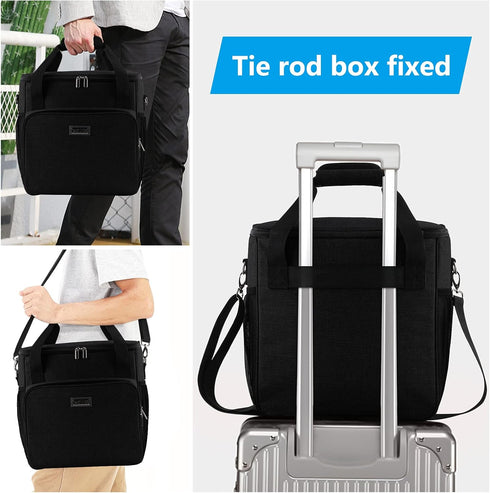 BAGLHER Coffee Maker Storage Bag, Waterproof Travel Organizer Case for Kering Coffee Machines, Black