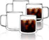 CNGLASS 15oz(4-pack) Double Walled Glass Coffee Mugs,Large Insulated Glass Mugs with Handle,Clear