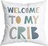 ZNGFON Boys Nursery Gift-Welcome to My Crib-Soft Throw Pillow Covers Decor Gift for