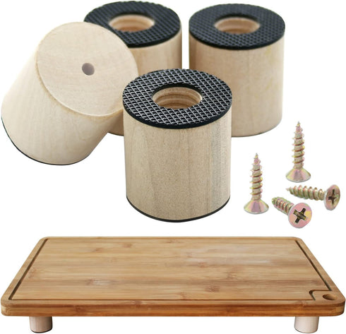 Non Slip Feet for Cutting Board, Self Adhesive Wooden Foot, Feet for Cutting Board Appliance