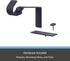 Kenney Fast Fit 5/8" No Measure Curtain Rod Brackets in Matte Black