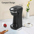 2 1 (6-14Oz), 800W in Single Serve Kcup Coffee Maker Fast Brew, Compact Design with Reusable Filter, One-Button Auto
