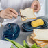 Countertop, Butter Dish with Lid, Ceramic Butter Keeper Holder with Cover and Handle for Porcelain Butter Container