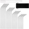 Reusable Stainless Steel Drinking Straws, 20 Pcs, 4 Sizes - 6.3'' 7.1'' 8.5'' 10.5'', BPA Free with 2 Brushes and Carry