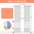 Green,63 34 inches,1 XiDi Curtains for Girls Bedroom Decor, Rainbow Blackout Curtains for Kids/Little Girl Room Decor