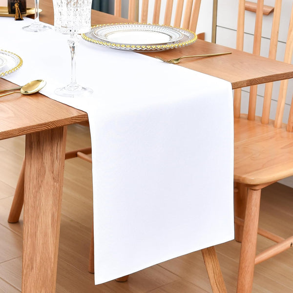 Farmhouse White Table Runner Dining Table Runners 48 Inches Long Coffee Table