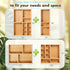 Fabsome Drawer Organizer, Set of 9 Bamboo Wood Storage Boxes for Kitchen, Makeup, Bathroom, Office