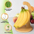 Countertop, Banana Holder w/ Hanging Hook, Rustic Wooden Grape Stand for Kitchen Bamboo Fruit Hanger To Keep Bananas