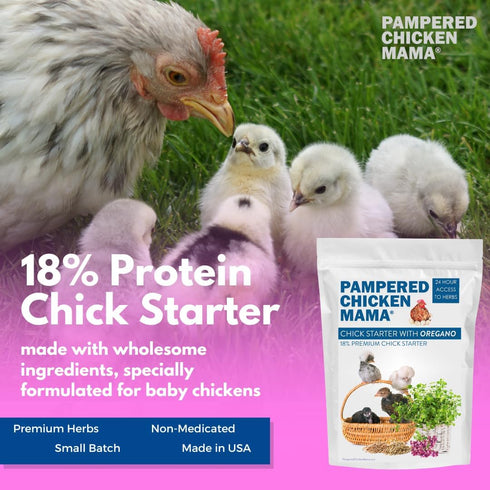 (20 Pampered Chicken Mama Chick Starter pounds) - All-Natural Backyard Baby Chick Food Supplies for Baby Chickens
