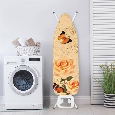 Butterfly Rose Iron Pads for Ironing, Standard Size Scorching Resistant Ironing Board Cover and Pad Protector