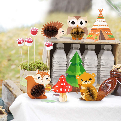 Distaratie Woodland Baby Shower Decoration Table Centerpieces, Woodland Animals for Party Event, Set of 16