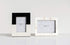 Creative Co-Op White Resin Photo Frame with Beige Accents - Holds 5" x 7" Photo