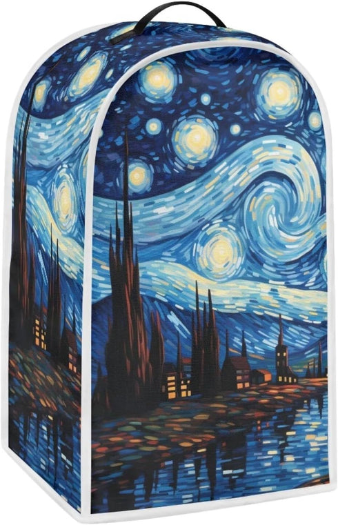 Starry Night Blender Cover, Anti Fingerprint Food Processor Cover with Top Handle, Kitchen Decoration for Small
