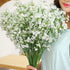 Bringsine Baby Breath Gypsophila White Fake Artificial Flowers, 20PC for DIY Arrangements