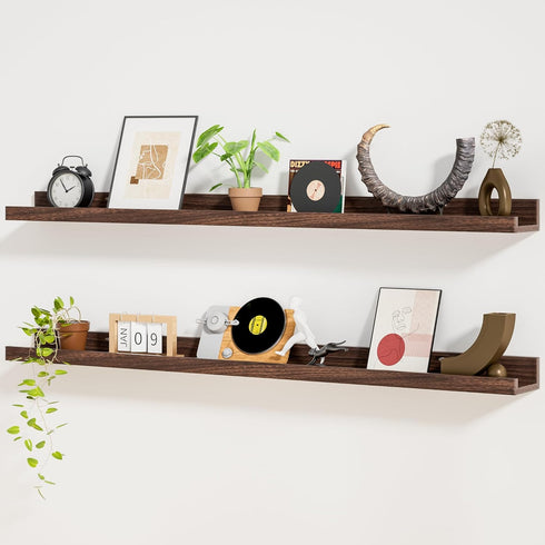 Heimlove Picture Ledge Shelf,48 inch Long Floating Shelves for Wall Set of