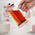 Pinky Up Riley Mini Glass Tea Press Pot, 12 oz Coffee Maker, French Press for Hot or Iced Beverage, Pink