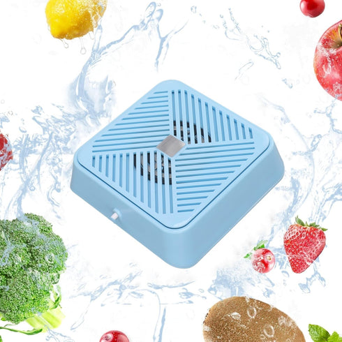 Fruit Vegetable Washing Machine, USB Portable Ultrasonic Electrolysis Fruit Purifier, Mini Dishwasher, Blue