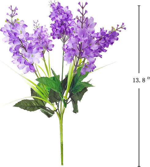 Artificial Flowers Bouquets, Wisteria Hyacinth Fake Bulk for Vase Home Decor, UV Resistant for Indoors, Outdoors,