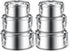 Zopeal 6 Pcs Stainless Steel Food Storage Containers with Lid, Bento Lunch Boxes for Camping, 3 Sizes (12oz, 22oz, 34oz)