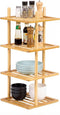 Expandable Bamboo Corner Shelf - Dish/Plate Organizer for Cabinet, Kitchen Counter Shelf